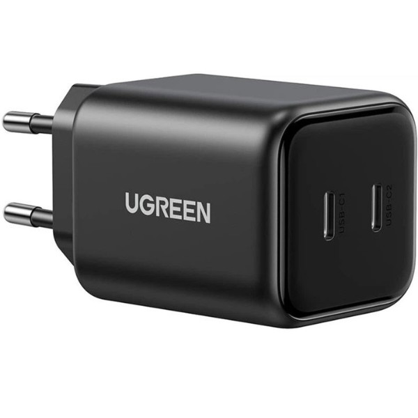 Фото - Мережевий зарядний пристрій UGREEN X526 2xUSB-C 45W GaN Fast Charger Black (65058)